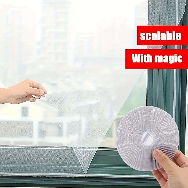Traditional Style Adhesive Diy Screen Window Curtain Kit With Hooks And Tape