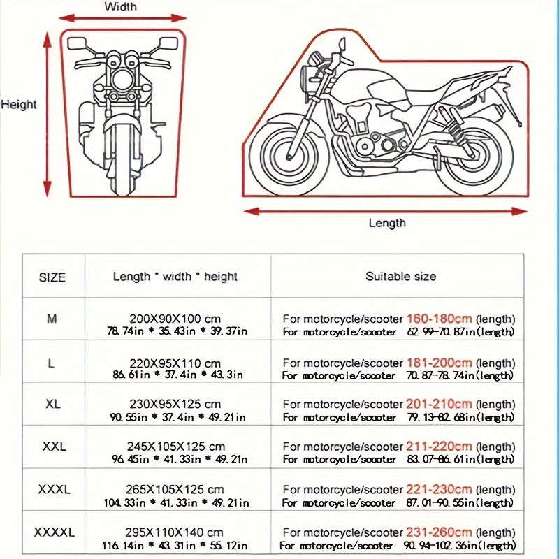Premium Waterproof And Uv Resistant Motorcycle Cover
