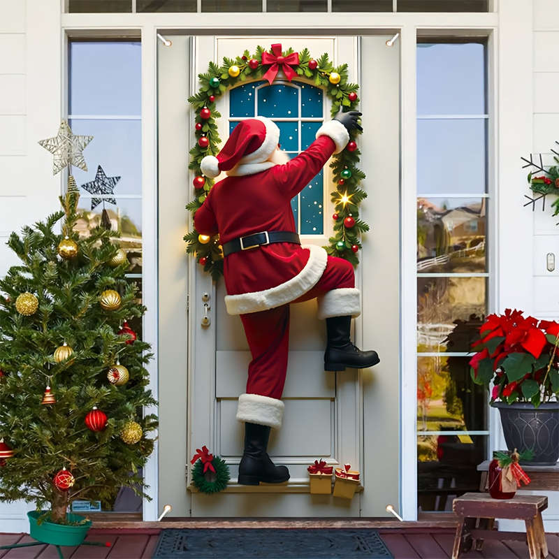 Santa  Christmas Porch Banner