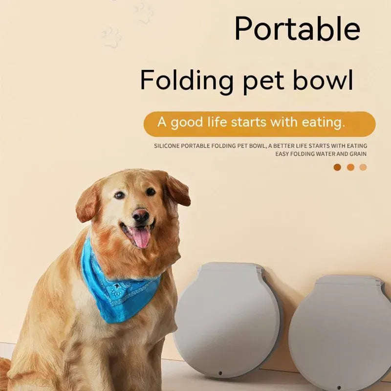 Foldable Silicone Pet Double Water Bowl
