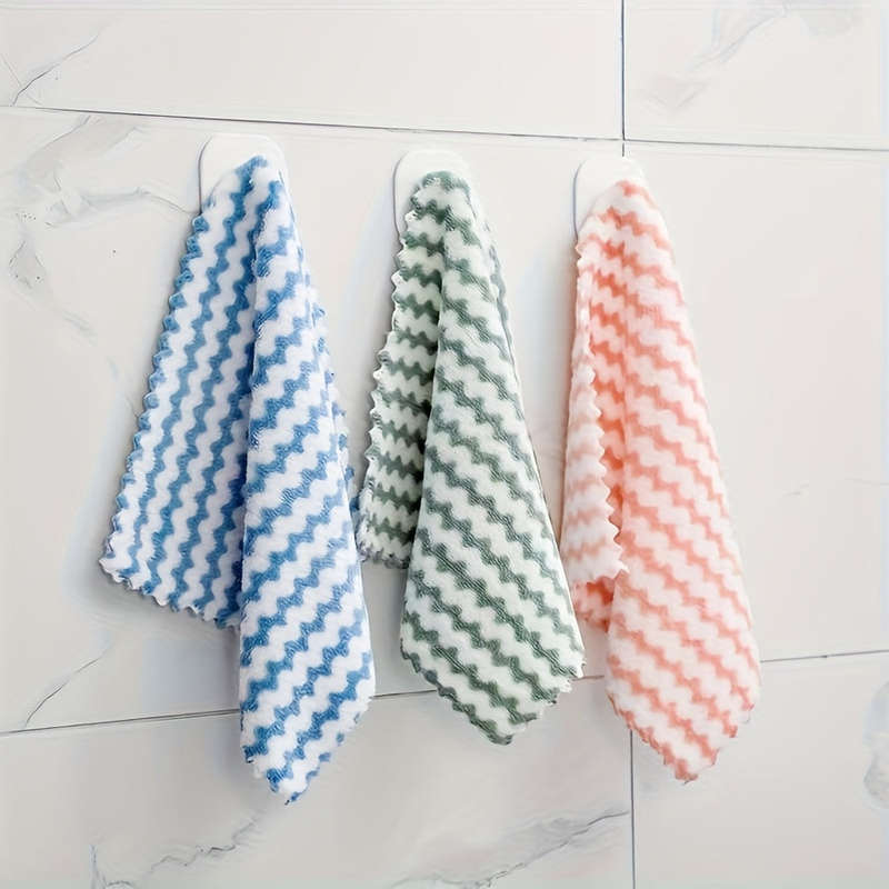 10 Pack Dish Towels Bamboo Fiber Dish Cloth Super Absorbent Double Layer Cleaning Cloth