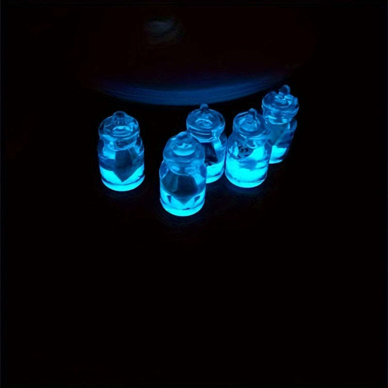 6 Luminous Transparent Bottles Ocean Theme Christmas Tree Mini Ornaments
