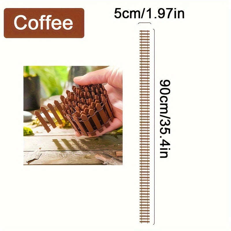 1pc Charming Mini Wooden Fence For Fairy Gardens - Charming Miniature Landscape Accessories