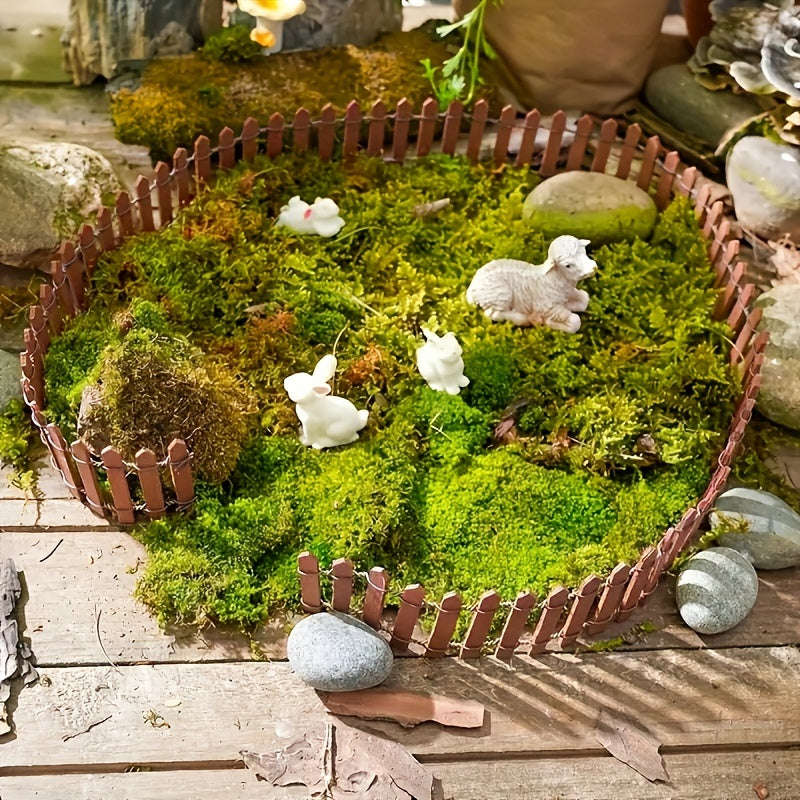 1pc Charming Mini Wooden Fence For Fairy Gardens - Charming Miniature Landscape Accessories