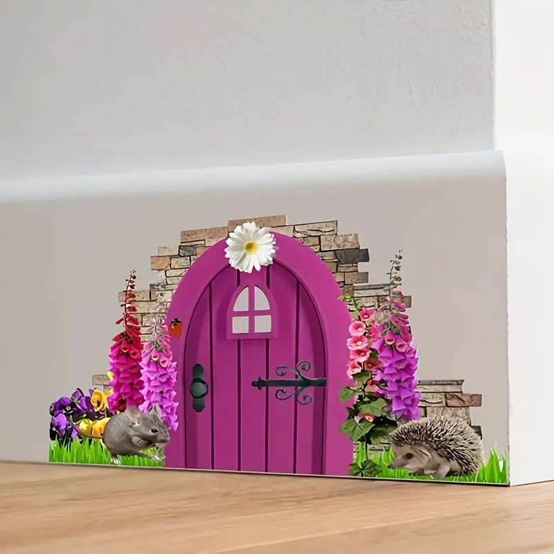 1-Pack Hedgehog And Mouse Vinyl Wall Decals - Creative Animal Print Stickers