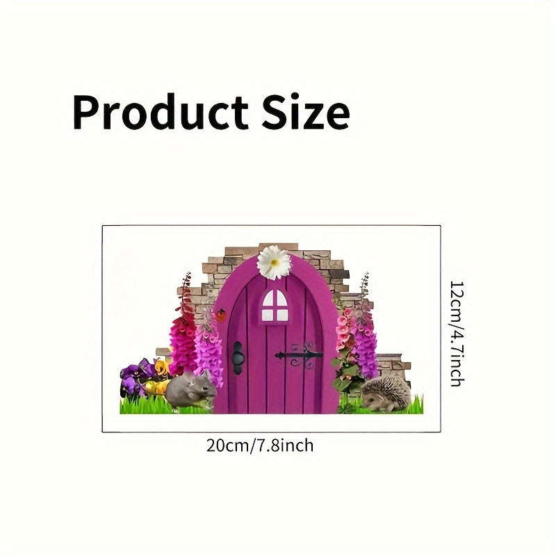 1-Pack Hedgehog And Mouse Vinyl Wall Decals - Creative Animal Print Stickers