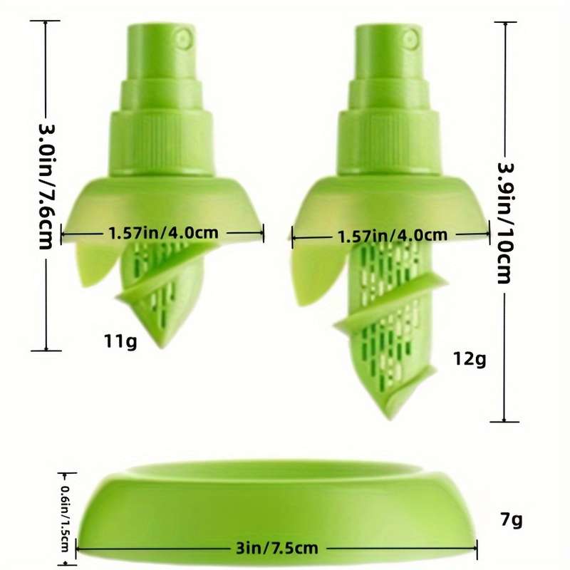 3pcs Green ABS Manual Juice Sprayer Set