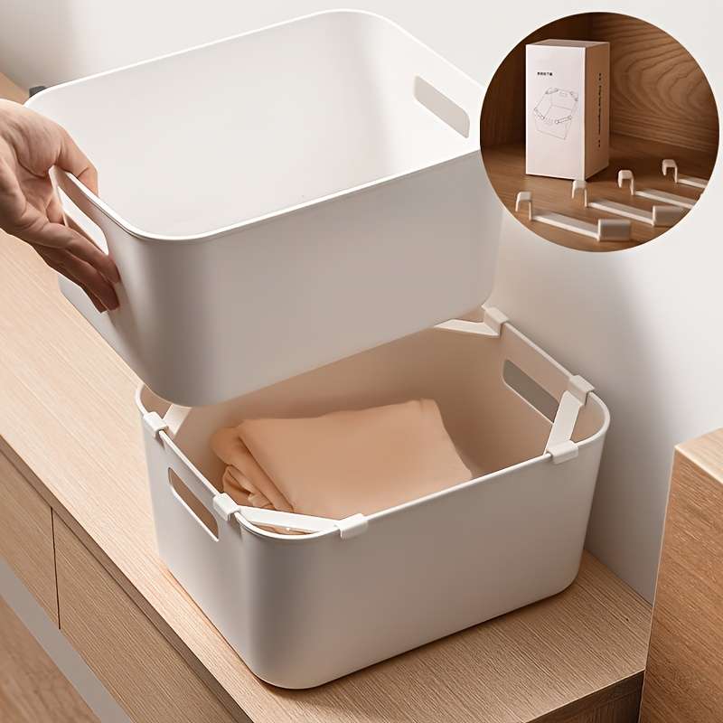 2-Pack Stackable Plastic Storage Bins