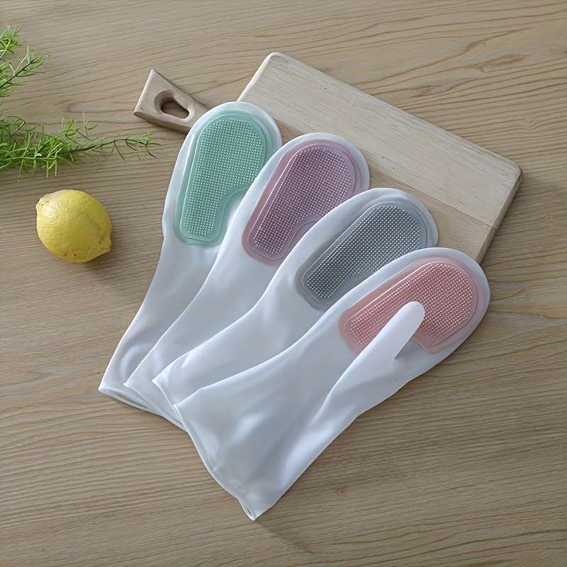 Silicone Magic Brush Latex Dishwashing GlovesWaterproof