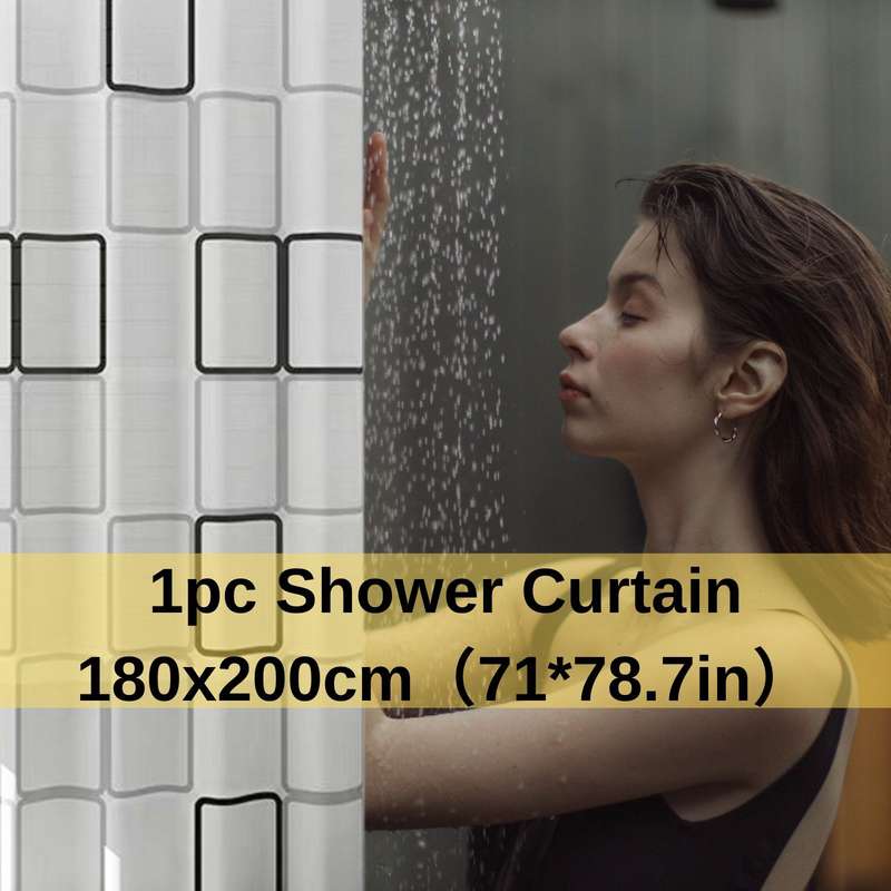 1pc Extra Large PEVA Bathroom Shower Curtain