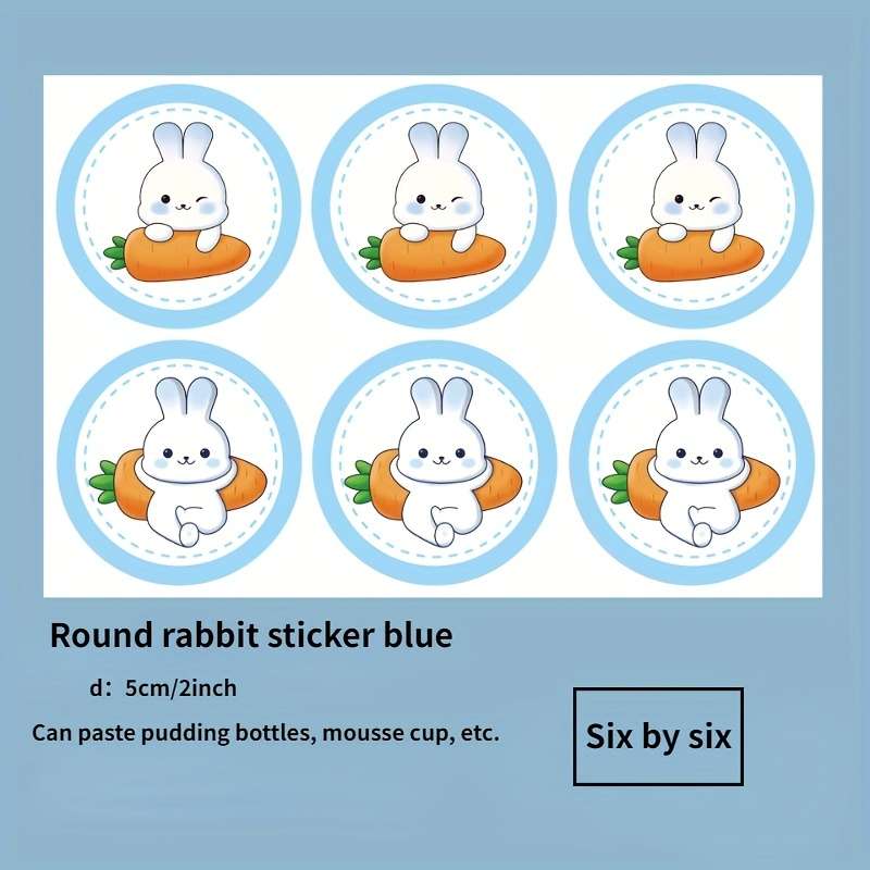 6pcs Little Rabbit Cake Decoration Inserts