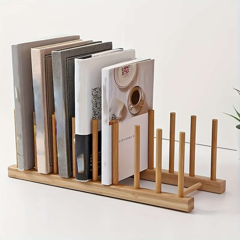 Wooden Bookshelf Organizer