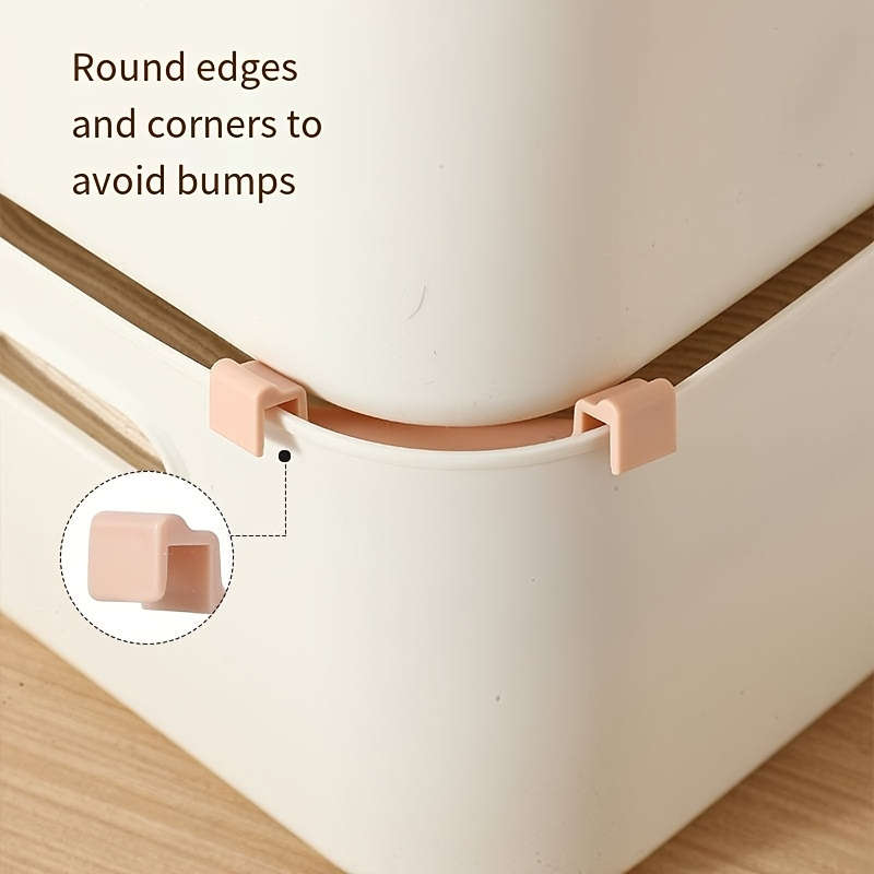 Storage Boxes With Stacking Clips For Cabinets