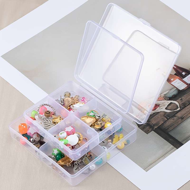 1pc MINGXUAN Portable Clear Plastic Jewelry Box