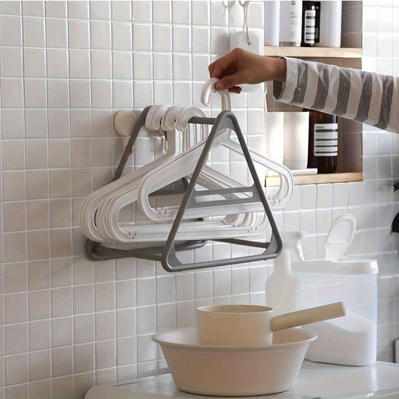 1pc Plastic Hanging Clothes Hanger Organizer Rack
