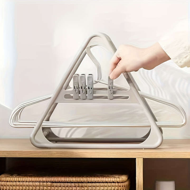 1pc Plastic Hanging Clothes Hanger Organizer Rack