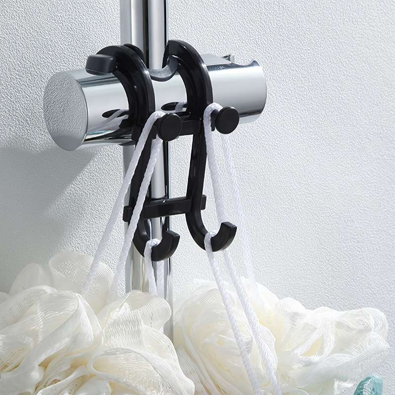 Black Plastic Bathroom Storage Hook