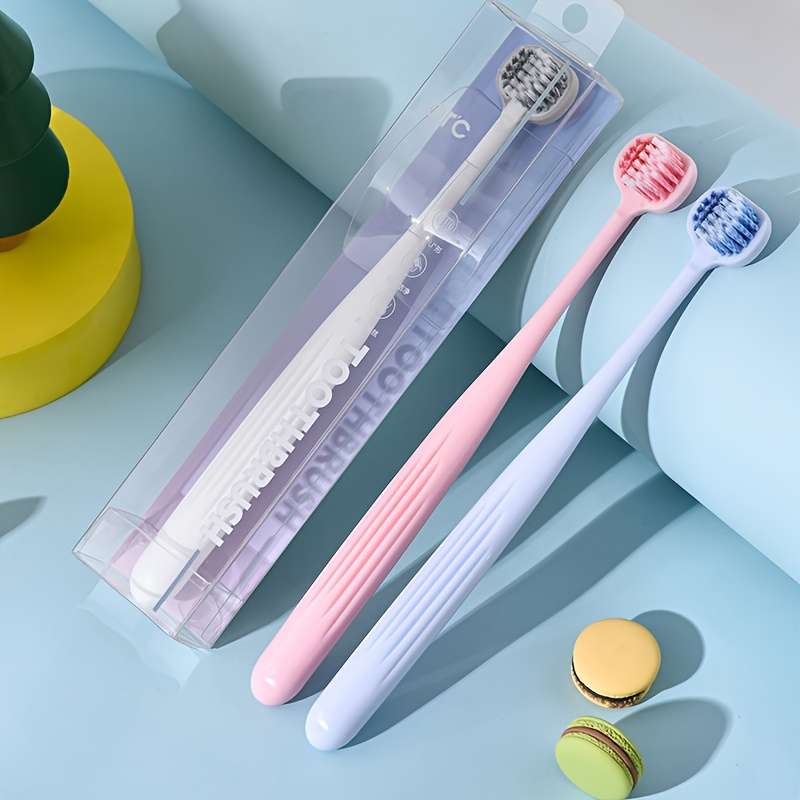 1pc Premium 3-Sided Soft Bristle Toothbrush