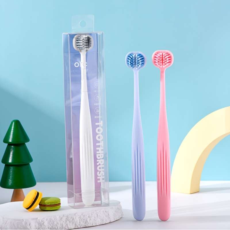 1pc Premium 3-Sided Soft Bristle Toothbrush