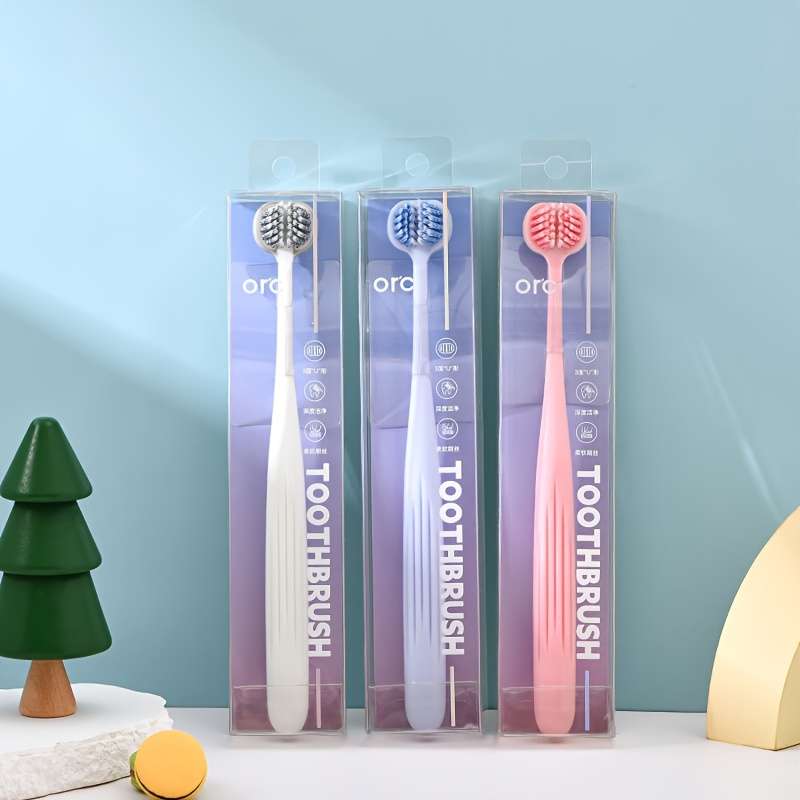 1pc Premium 3-Sided Soft Bristle Toothbrush