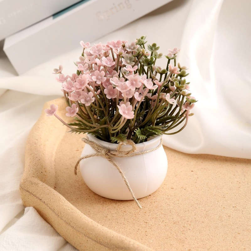 Charming Youngsters Pink Artificial Potted Plant