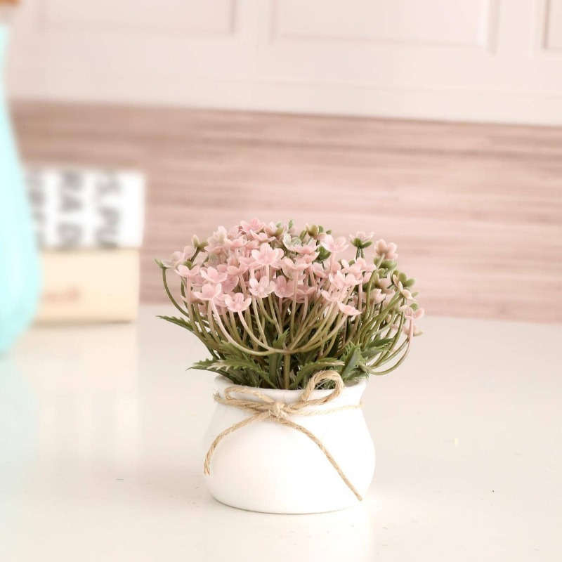 Charming Youngsters Pink Artificial Potted Plant