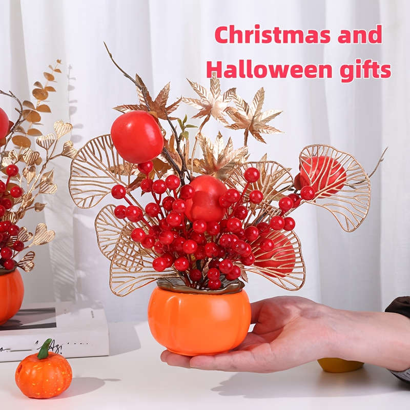Festive Imitation Persimmon Flower Vase