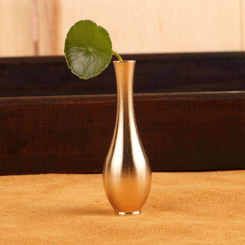 1pc Modern Brass Cylinder Vase