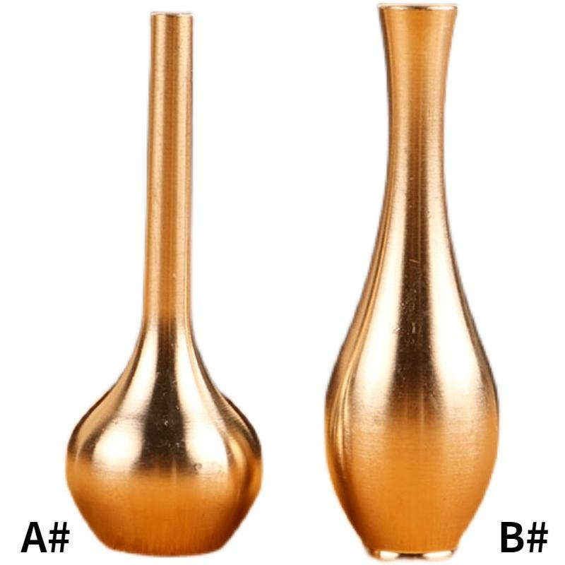 1pc Modern Brass Cylinder Vase