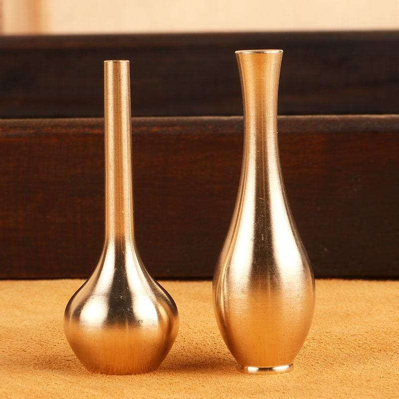 1pc Modern Brass Cylinder Vase