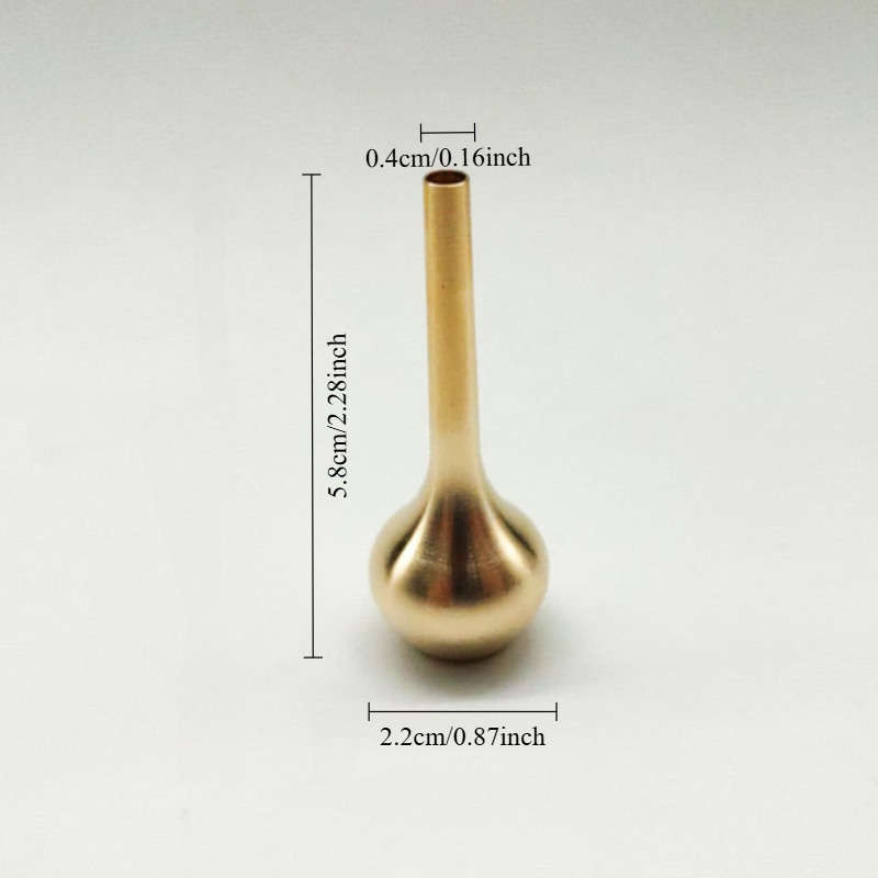 1pc Modern Brass Cylinder Vase