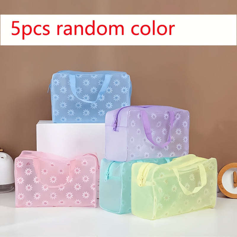 5 Piece Makeup And Toiletry Bag Set