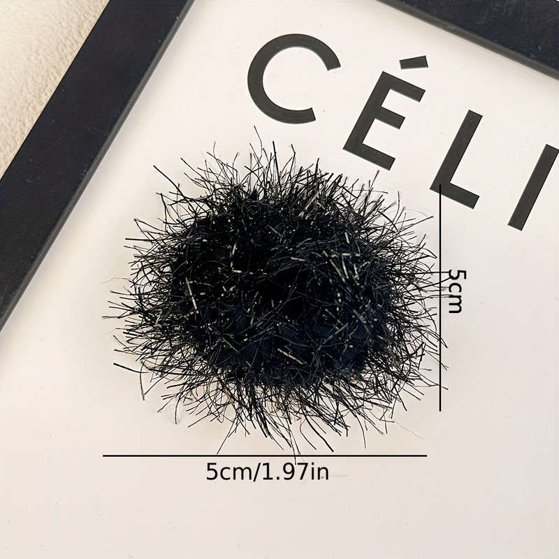 Elegant Minimalist Fuzzy Pom Hair Band