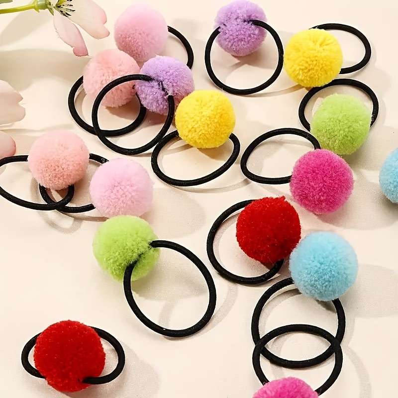 1pcs of Cute Pom-Pom Hair Ties