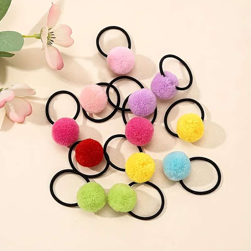 1pcs of Cute Pom-Pom Hair Ties