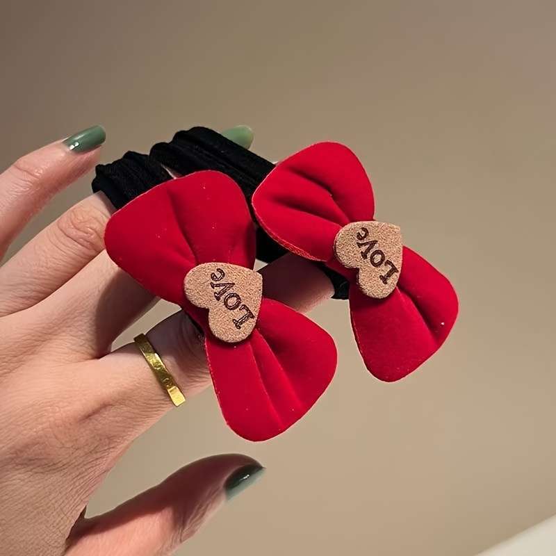 Red Velvet Hair Ties
