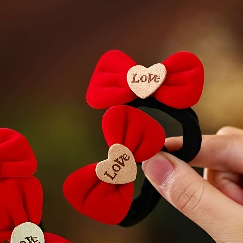 Red Velvet Hair Ties