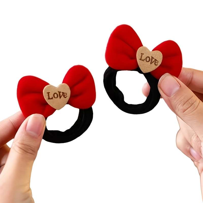 Red Velvet Hair Ties