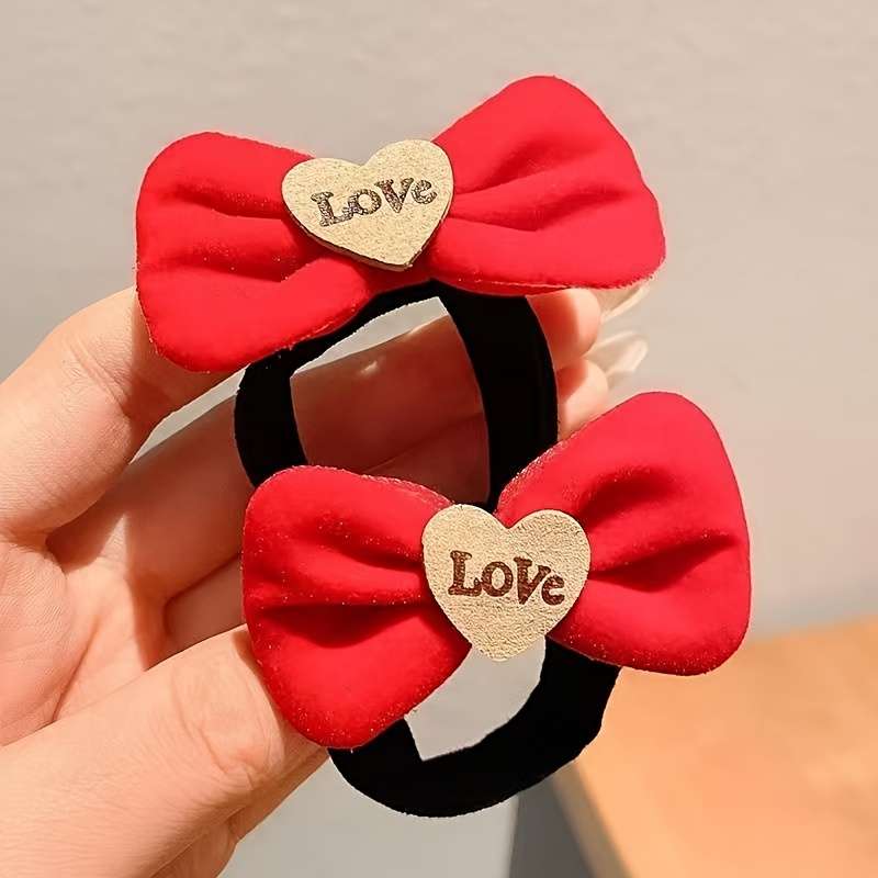 Red Velvet Hair Ties