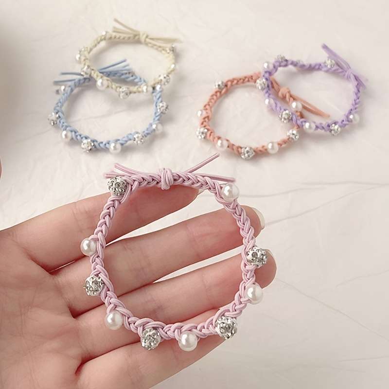 5pcs Mixed Color Elastic Hair