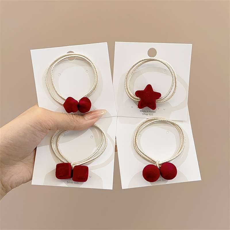 4pcs Elegant Velvet Hair Ties Set
