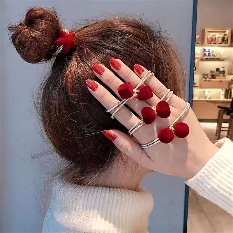 4pcs Elegant Velvet Hair Ties Set