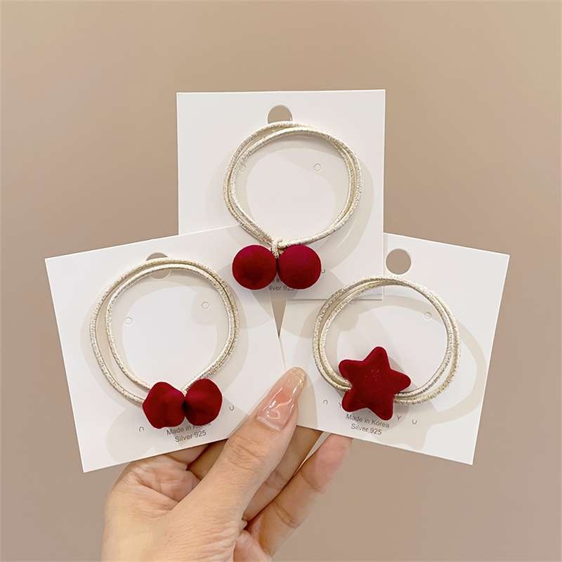 4pcs Elegant Velvet Hair Ties Set