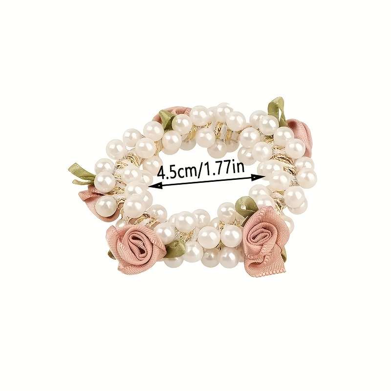 Elegant Rose & Faux Pearl Hair