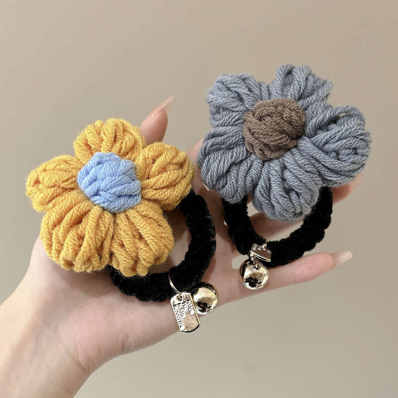 Sweet Cute Knitted Flower Hair