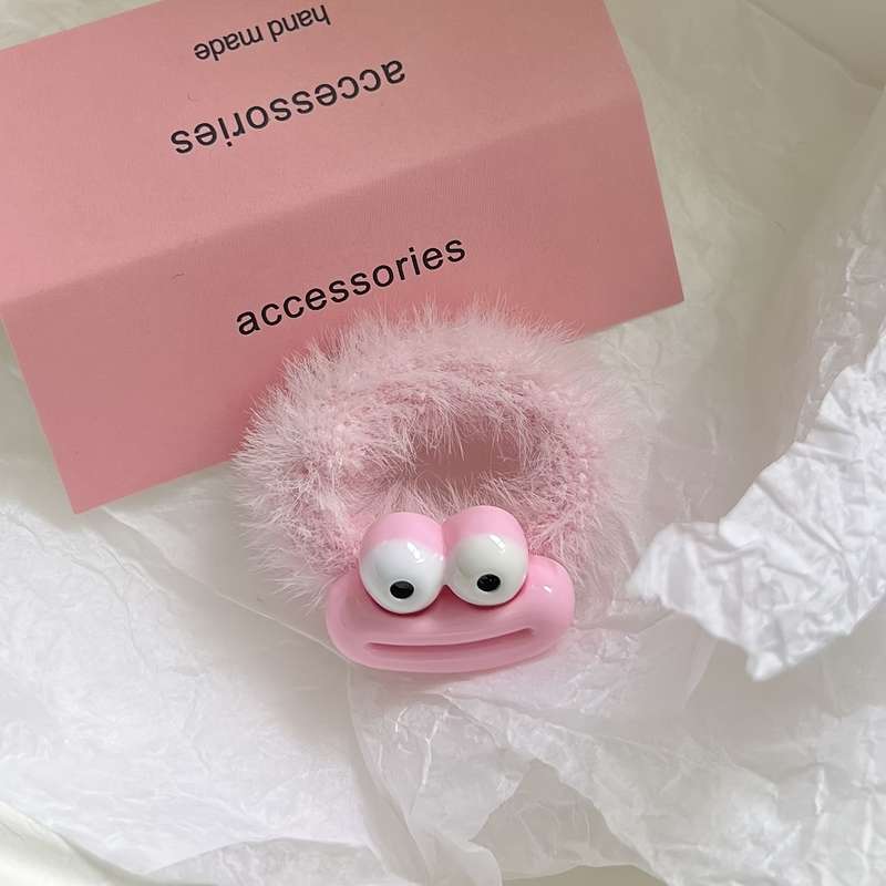 Adorable Plush Big-Eyed Monster Hair Ties
