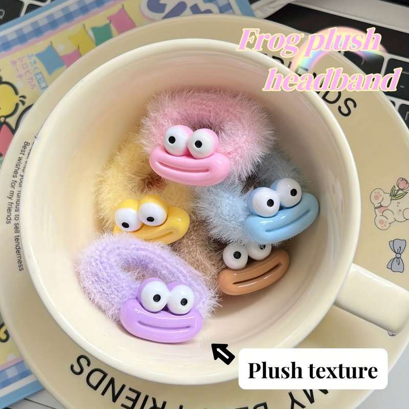 Adorable Plush Big-Eyed Monster Hair Ties