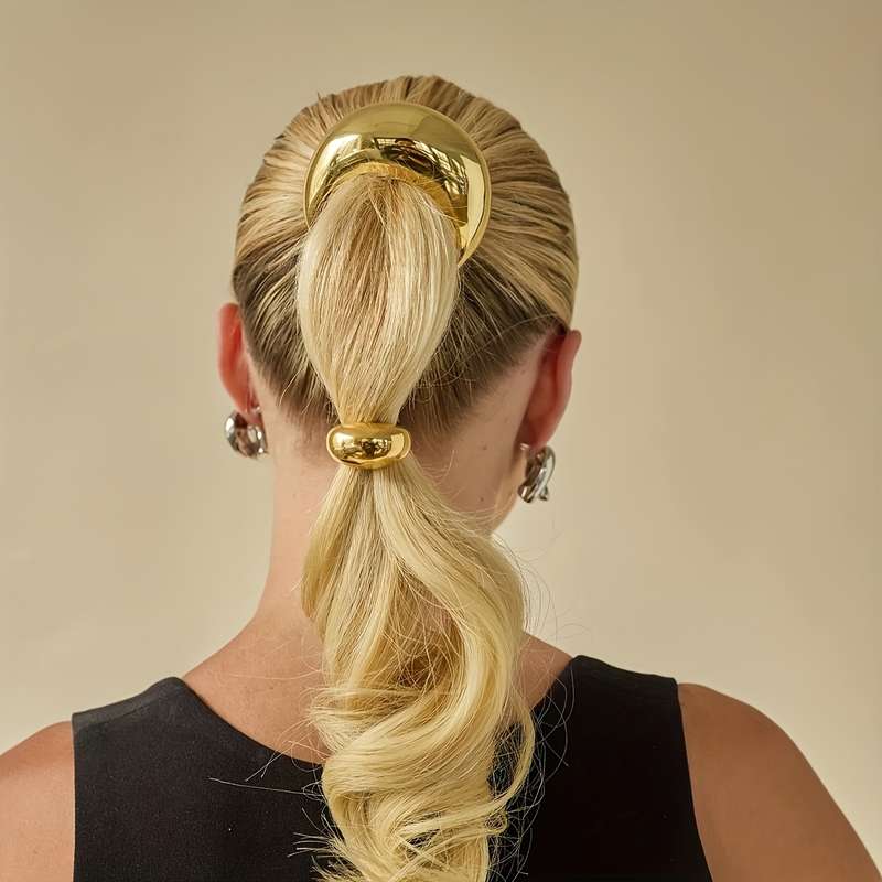 Golden Arc Elastic Hair Ties