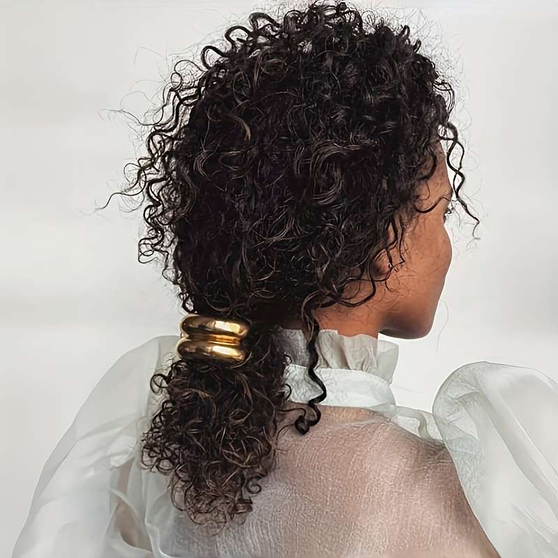 Golden Arc Elastic Hair Ties