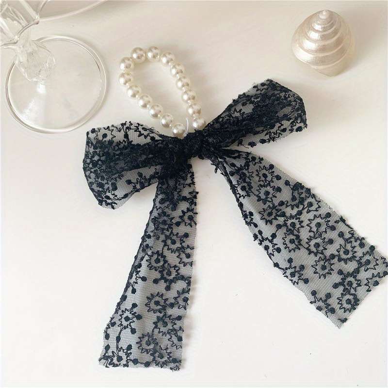 2pcs Elegant Lace Bow Hair Ties for Women